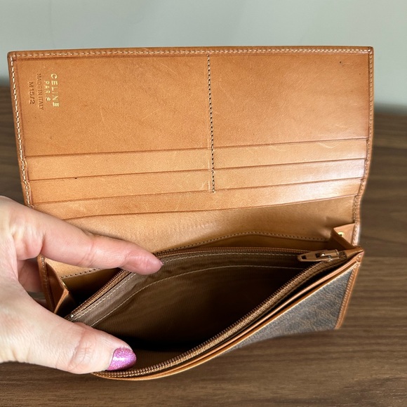 Celine Macadam and brown leather long wallet - Picture 8 of 10